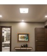 12W LED sensorlamp met Samsung Chip - 3-in-1 CCT, vierkant, wit, 360° PIR sensor, IP20