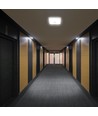 12W LED sensorlamp met Samsung Chip - 3-in-1 CCT, vierkant, wit, 360° PIR sensor, IP20