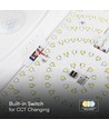 15W LED plafond/wandlamp met sensor - Samsung LED chip, 3-in-1 CCT, IP44, wit, rond, Ø25cm