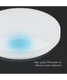 15W LED plafond/wandlamp met sensor - Samsung LED chip, 3-in-1 CCT, IP44, wit, rond, Ø25cm