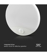15W LED plafond/wandlamp met sensor - Samsung LED chip, 3-in-1 CCT, IP44, wit, rond, Ø25cm