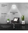 10W LED wandlamp met sensor, Samsung chip - IP54, 900lm, wit, 5 jaar garantie