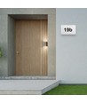 12W LED huisnummerlamp met schemersensor - Samsung LED chip, CCT 3-in-1, IP65, IK10, witte behuizing