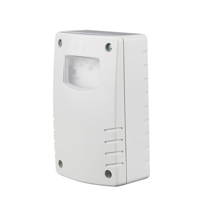 V-Tac schemersensor met timer - IP65, Wit huis, instelbare gevoeligheid, instelbare timer
