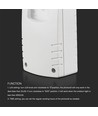 V-Tac schemersensor met timer - IP65, Wit huis, instelbare gevoeligheid, instelbare timer