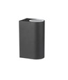 GU10 wandlamp met up/down licht, rond - IP44 buiten, wit, aluminium, zonder lichtbron
