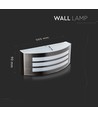 E27 wandlamp - IP44 buiten, wit, roestvrij staal, zonder lichtbron