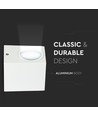 GU10 wandlamp, vierkant - Wit, IP44 buiten, 1-weg licht, zonder lichtbron
