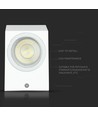 GU10 wandlamp, vierkant - Wit, IP44 buiten, 1-weg licht, zonder lichtbron