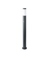 110cm E27 tuinlamp met sensor - IP44, roestvrij staal, antraciet, PIR sensor, zonder lichtbron