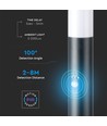 110cm E27 tuinlamp met sensor - IP44, roestvrij staal, antraciet, PIR sensor, zonder lichtbron