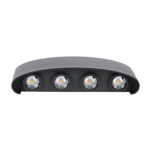 7W - LED Wandlamp, 4000K, Zandzwart