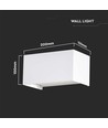 24W Wandlamp - LED, 3000K, Wit, Behuizing
