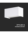 24W Wandlamp - LED, 3000K, Wit, Behuizing