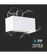 24W Wandlamp - LED, 3000K, Wit, Behuizing