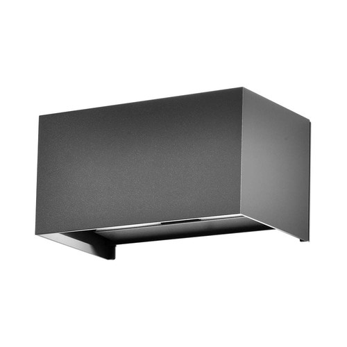 24W LED wandlamp met up/down licht - IP65, grijs, 4000K, 20cm hoog, aluminium, buiten