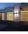 24W LED wandlamp met up/down licht - IP65, grijs, 4000K, 20cm hoog, aluminium, buiten