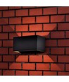 24W LED wandlamp met up/down licht - IP65, grijs, 4000K, 20cm hoog, aluminium, buiten