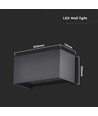 24W LED buitenwandlamp - IP65, zwart, up/down licht, 3000K, 2720lm, 20x10x10 cm