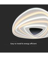 120W 3D Designer plafondlamp - 51x50cm, dimbaar, 3-in-1 CCT, incl. afstandsbediening