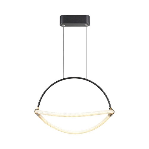 12W LED hanglamp - Ø40cm, zwart, 1,5m draad, incl. lichtbron