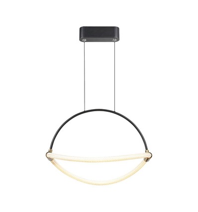 12W LED hanglamp - Ø40cm, zwart, 1,5m draad, incl. lichtbron