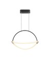 12W LED hanglamp - Ø40cm, zwart, 1,5m draad, incl. lichtbron