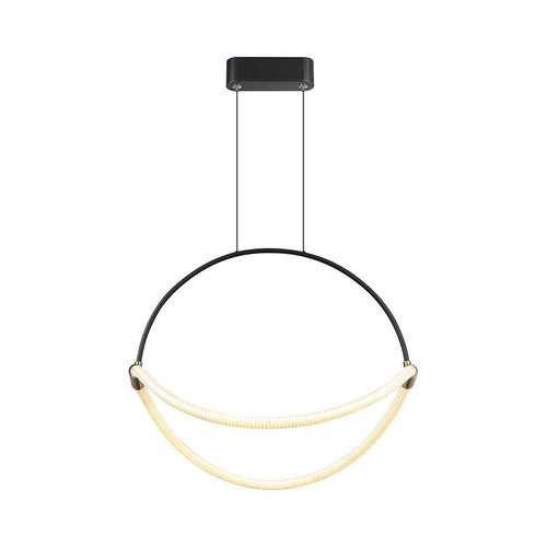 60cm 16W LED hanglamp - Zwart, 1,5m draad, 120lm/W