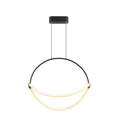 60cm 16W LED hanglamp - Zwart, 1,5m draad, 120lm/W