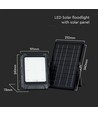 10W LED breedstraler met zonne-energie - 4000K, 3.7V, IP65, incl. zonnepaneel en batterij