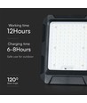 10W LED breedstraler met zonne-energie - 4000K, 3.7V, IP65, incl. zonnepaneel en batterij
