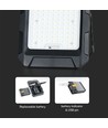 15W LED breedstraler op zonne-energie - 4000K, 3.7V, IP65, incl. afstandsbediening, werklamp, buiten