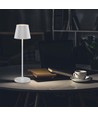 1,5W LED tafellamp, touch dimbaar - 5V, IP54, 3000K, zandwit, draadloos opladen, oplaadbaar