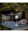 1,5W LED tafellamp, touch dimbaar - 5V, IP54, 3000K, zandwit, draadloos opladen, oplaadbaar