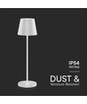 1,5W LED tafellamp, touch dimbaar - 5V, IP54, 3000K, zandwit, draadloos opladen, oplaadbaar