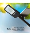 50W Hybride LED straatverlichting met zonnepaneel - 4000lm, IP65, 4000K, 50.000mAh batterij