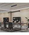 36W LED lineaire hanglamp - Samsung-lens, type 3i1, zwart