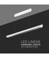 36W LED-lichtlijn voor ophanging - 3-in-1 CCT, Samsung LED, 120cm, zwart/wit, incl. draadophanging