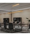 36W LED-lichtlijn voor ophanging - 2880lm, CCT, grijs, incl. draadophanging