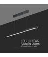 36W LED lineair pendelarmatuur - CCT, zwart, 2880lm, incl. draadophanging