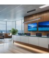 36W LED lineair pendelarmatuur, 3IN1 CCT - 2880lm, mat grijs, Samsung LED, incl. draadophanging