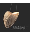 LED Designer Hanglamp - 3000K, Houtkleur, Huis