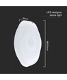 60W Designer LED plafondlamp met afstandsbediening - 6000lm, dimbaar, 3-in-1 CCT, incl. lichtbron