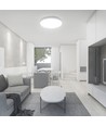 60W LED designer plafondlamp met afstandsbediening - 6000lm, dimbaar, 3-in-1 CCT, witte cover