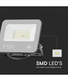 30W LED breedstraler, Samsung LED chip - Zwart, 3000K, 1m snoer, IP65 outdoor