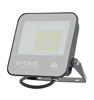 50W breedstraler - Samsung chip, 1m kabel, 6500K, zwart, werklamp, grijs matglas