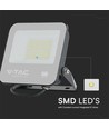 50W breedstraler - Samsung chip, 1m kabel, 6500K, zwart, werklamp, grijs matglas