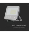 50W breedstraler - Samsung chip, 1m kabel, 6500K, zwart, werklamp, grijs matglas