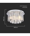 LED Designer Plafondlamp - Kristallen Lamp, Helder, Fitting E14