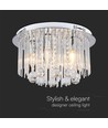 LED Designer Plafondlamp - Kristallen Lamp, Helder, Fitting E14
